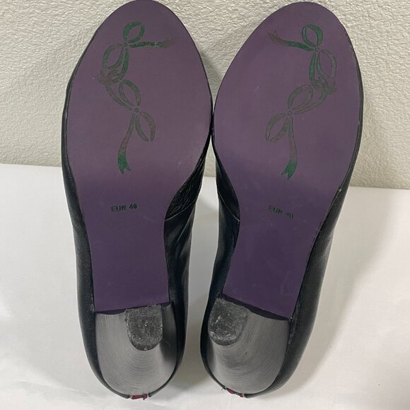 POETIC LICENCE LONDON "Backlash" Heeled Oxford Black/Burgundy 9/9.5 - Picture 9 of 13